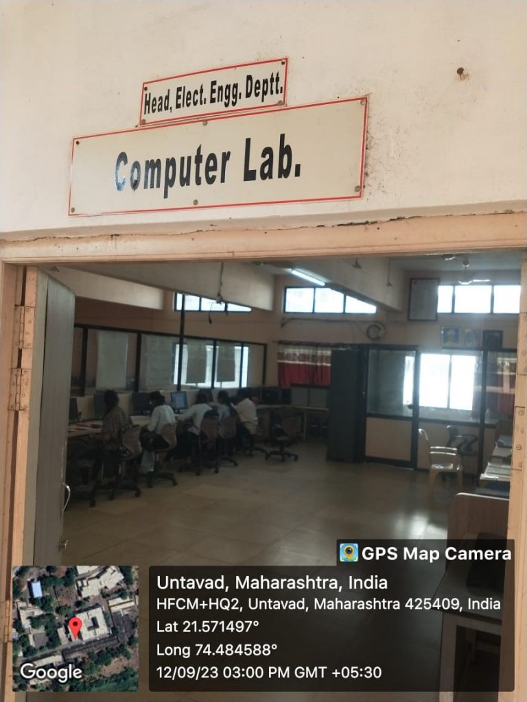 Entrance of the departmental computer laboratory