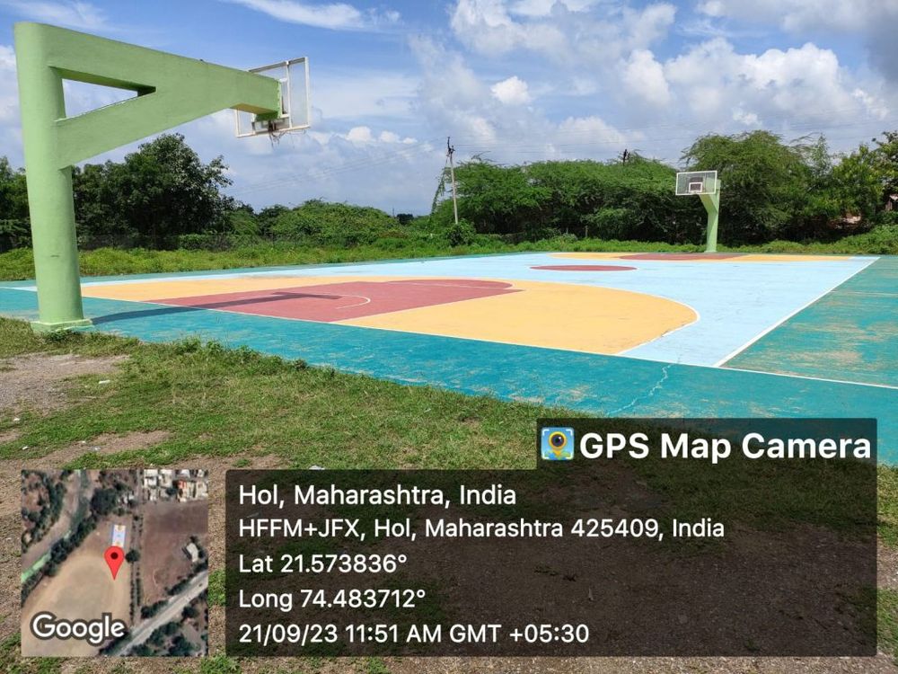 Outdoor basketball court